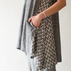 Maiwa Narlai Dress in Grey Dash Ikat
